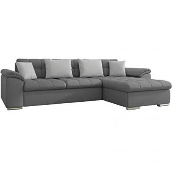 Sofá rinconero Comfivo 181, Uttario Velvet, función de descanso y caja de ropa de cama, 280x160x76cm