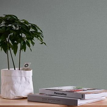 Papel Pintado Vlies Nara, Color Verde, Mate, 10.05 x 0.53 m, Superficie de 5.33 m²