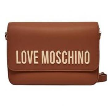 Love Moschino Brown Shoulder Bag with Metallic Logo for Women - One Size