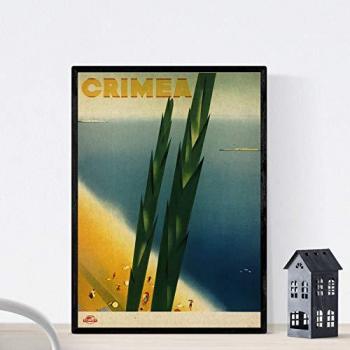 Cartel Publicitario Vintage Conoce Crimea - Tamaño A3 Sin Marco