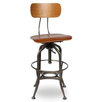 Taburete OVIE INDUSTRIE metal wood-Hierro antiguo-Unica