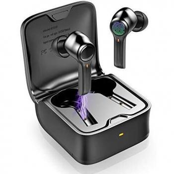 Auriculares Inalámbricos, Auriculares Bluetooth Deportivos Internos con Cancelación de Ruido Estéreo on Micrófono, 42 Horas de Eeproducción, IPX7 Impermeable, Control Táctil para