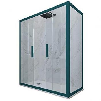 Mampara de Ducha Corredera 70x160 cm Verde Night Watch Glam Duo