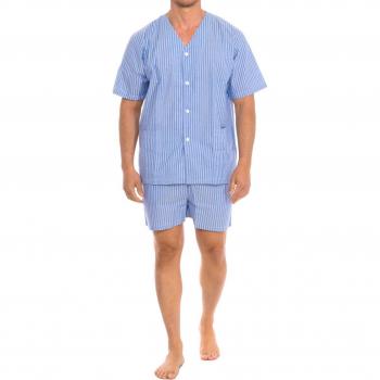 KISSES & LOVE Pijama camisero de verano para hombre, modelo KL30195, manga corta