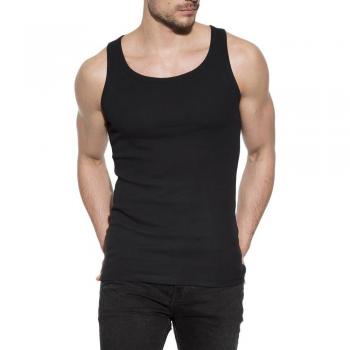 Pack de 2 camisetas sin mangas de algodón orgánico negras para hombre