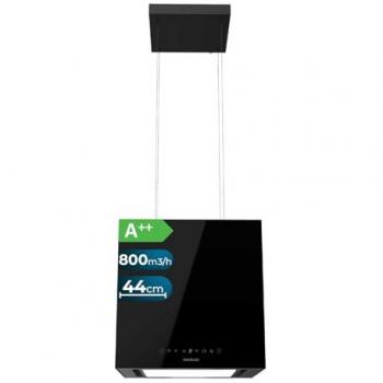 Campana Extractora Colgante Cecotec Bolero Flux CCT 448000 Vidrio Negro A++ 210W 800m3/h