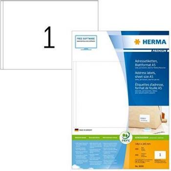 Herma Prem. Adressetik.148,5x205 400 Hoja DIN A5 400 Pieza 8690