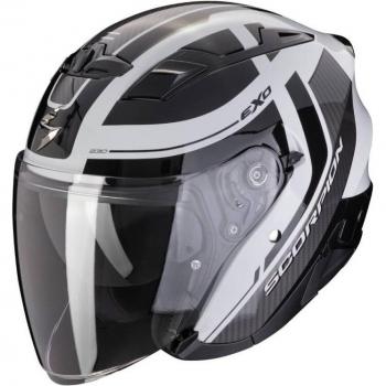Casco Jet Scorpion Exo-230 Pul Negro Gris Adulto (S)