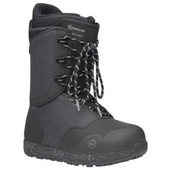 Nidecker Rift Lace Black 270 - Botas de Snowboard, color negro, sistema de cordones, diseño ergonómico, aislamiento térmico, suela antideslizante, compatible con cualquier tipo de fijación