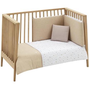 Juego de 2 Piezas Funda Nórdica Cuna 60 Verde Beige 100x140x3 cm