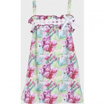 Vestido de bebé niña con estampado de flores