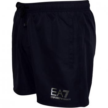 Emporio Armani Ea7 Natación Pantalones Cortos De Hombres, Azul Marino/plata Grandes