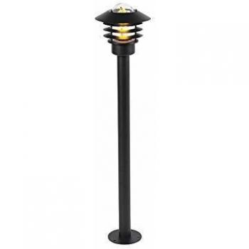 Baliza exterior moderna negra de 100 cm IP44 - Prato