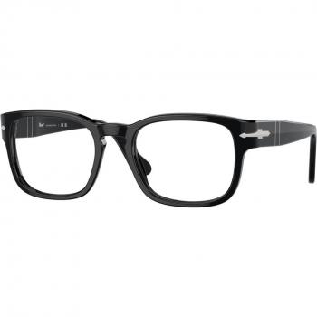 Persol PO3334V col. 95 Unisex Eyeglasses Black Size 51 - Blue Light Block Available