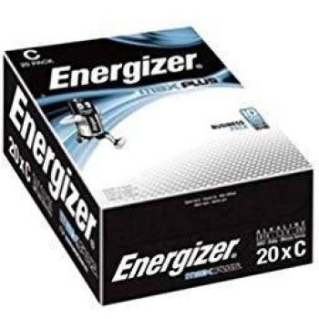Pilas Alcalinas Energizer Max Plus C LR14 1.5V Pack de 20 Unidades