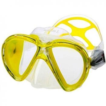 Mares X-VU Liquidskin - Gafas de Buceo Unisex, Color Amarillo, Talla Bx