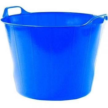 Capazo Multiusos Flexible de Plástico Azul con Capacidad de 26 Litros