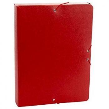 Carpeta Proyecto Gofrado Resistente con Gomas Elasticas Grosor 5cm Color Rojo