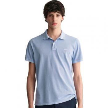 Gant Men's Sunfaded Pique Polo Shirt - Dove Blue - L