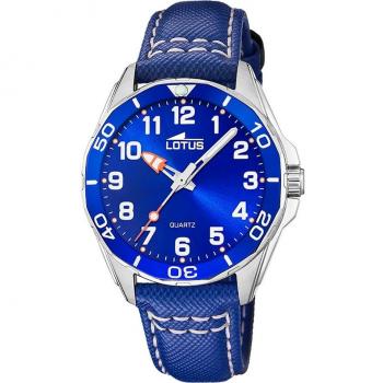 Reloj Lotus Junior 18861/1 Acero Inoxidable Esfera Azul Correa de Piel Azul + Pulsera Lotus Style de Regalo