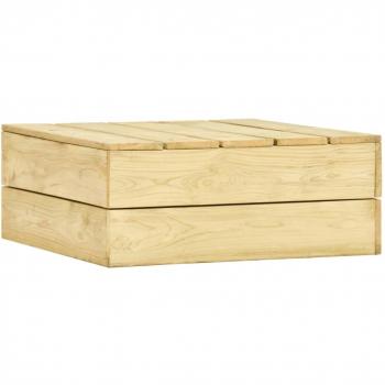 Mesa de jardín de madera de pino impregnada 75x75x31 cm marrón