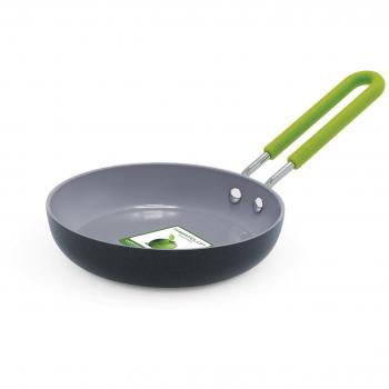 GreenPan Mini Sartén Antiadherente de Aluminio con Revestimiento de Cerámica, Apto para Todo Tipo de Cocinas, Inducción, Horno y Lavavajillas, 12.5 cm, Gris