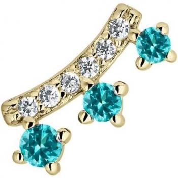 Piercing Earcandy Deva Plata 925 baño oro 18k