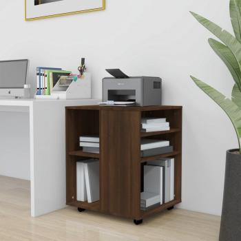 Mueble con Ruedas Roble Marrón 60x53x72 cm en Madera Contrachapada