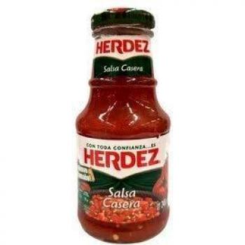 Herdez - Salsa Casera - Tradicional Salsa de Tomate con Cilantro Chile y Cebolla - Producto Mexicano -240 Gramos