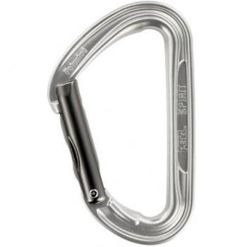 PETZL Spirit Carabiner Straight, Mosquetón De Rosca Unisex Adulto, Gris, Talla Única
