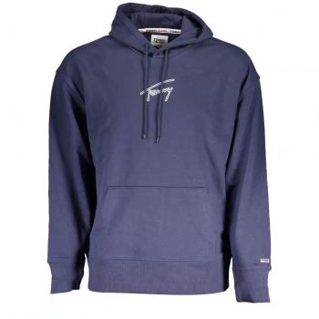 Tommy Hilfiger Men's Blue Long Sleeve Embroidered Hoodie - Size M