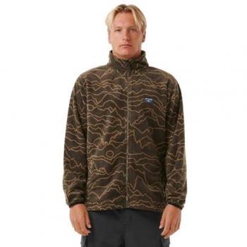 Chaqueta Abrigo Rip Curl Fun Times Polar Fleece para hombre color marrón
