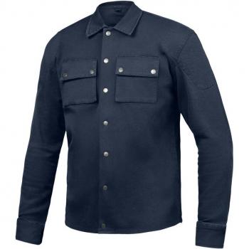 Ixon Camisa de Moto Settler Azul Marino - Camisa de moto, color azul marino, diseño moderno, fabricada en material resistente a la abrasión, con protecciones en hombros y codos, ajuste cómodo y transpirable
