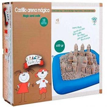 DEQUBE Arena Mágica con Accesorios para Hacer Un Castillo, Premium, Limpia, Segura Y No Tóxica, Bandeja