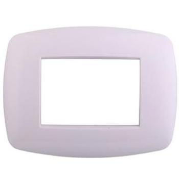Placa Slim 3 Módulos Compatible BTicino Livinglight Color Blanco - LN87301