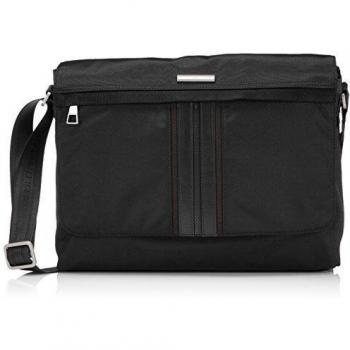 Tommy Hilfiger Jeremy Messenger W/Flap - Bandolera para hombre, black 2, talla onesize