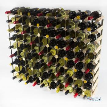 Cranville wine racks Madera de Pino 90 Botella clásico y Metal autoensamblaje Estante del Vino galvanizado