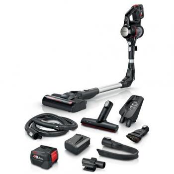 Aspiradora inalámbrica Bosch Unlimited 7 BSS715FRSH, con tubo flexible, filtro de higiene, 10 años de garantía del motor, 2 baterías de 5 Ah, larga duración y cargador rápido