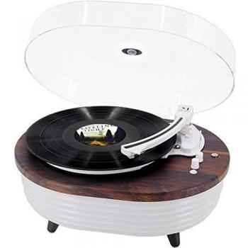 Tocadiscos para Reproductor de Discos, Reproductor de Vinilo, Bluetooth, portátil inalámbrico LED Integrado, Altavoz estéreo Colorido, Tocadiscos de Vinilo LP 2 velocidades impulsado por Correa