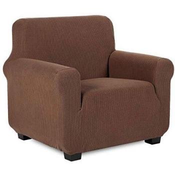 TIANSHU Funda de sillón,Material Jacquard poliéster y Elastano Fundas de sofá Suaves Resistentes（Funda de sillón，Café）
