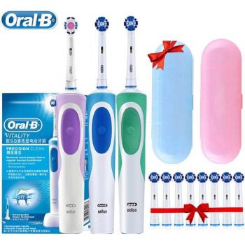 Oral-B Vitality Cepillo de Dientes Eléctrico Recargable 2D con Temporizador, Cabezal de Cepillo de Repuesto y Limpieza Profunda