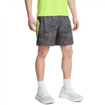 Under Armour Launch Pro 7 Printed Running Shorts - Men's Extra Large - Grey/Green