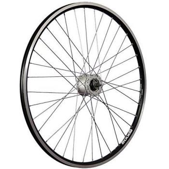 Rueda delantera de bicicleta 28 pulgadas ZAC2000 con dinamo y frenos de rodillo negra