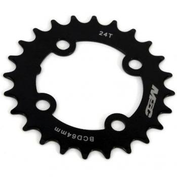 MSC Bikes MSC Steel 4Brazos 64 mm 24D - Plato de ciclismo, color negro