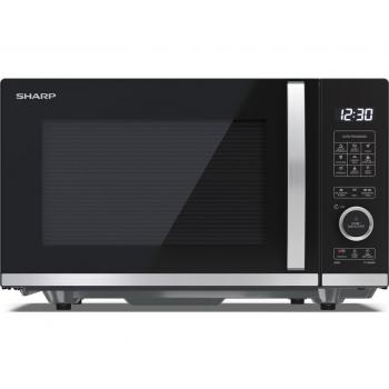 Horno Microondas Sharp YC-QG204AE-B con Grill y Tecnología Flatbed de 20L en Color Negro