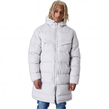 Long Hooded Puffer Jacket Project X Paris - Light Gray, Size XL
