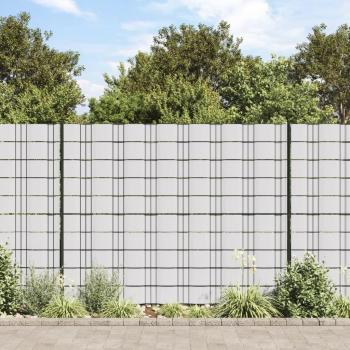 White PVC Garden Privacy Screens 4 pcs 35x0.19 m