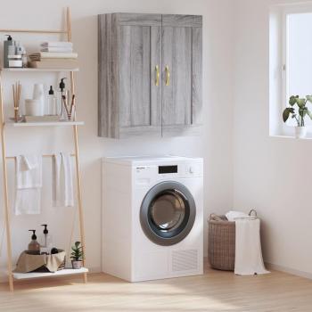Armario de pared gris Sonoma 69,5x34x90 cm madera multicapa