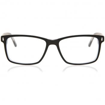 Armazones Cuadrados de Acetato Negros para Hombre - Gafas Recetadas Anti-Azules - SmartBuy Collection