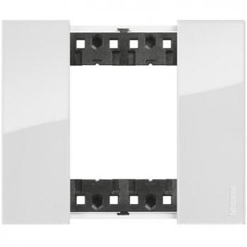 Placa Bticino Living Now 2 Módulos Color Hielo KA4802DW